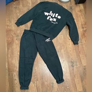 WHITE FOX s/m dark green and pink set!